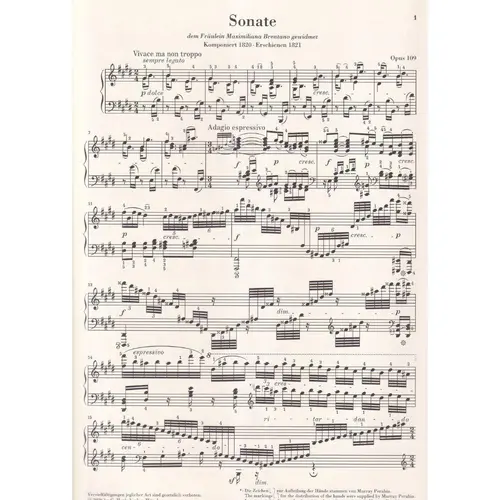 Piano Sonata no. 30 E major op. 109
