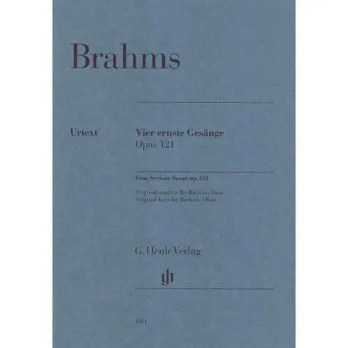 Four Serious Songs op. 121 for Voice and Piano