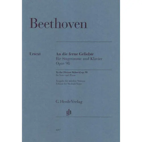 To the Distant Beloved op. 98 for Voice and Piano - Medium voice