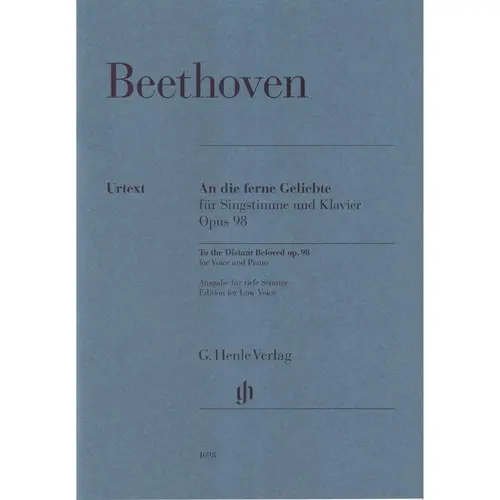 To the Distant Beloved op. 98 for Voice and Piano - Low Voice