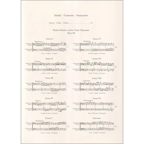Little Sonatas and Chaconne op. 66 for two Violoncellos (Bassoons)