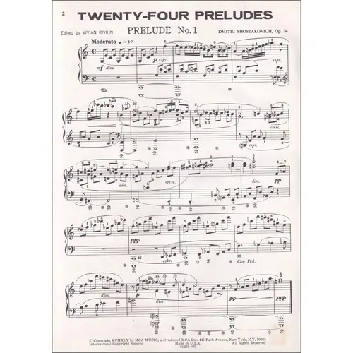 Twentu-four Preludes - op.34 para piano