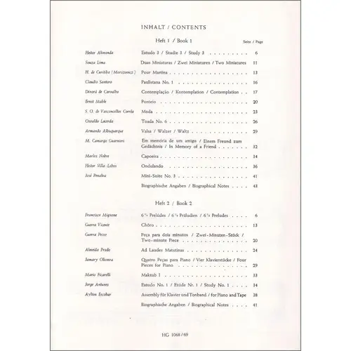 Neue Brasilianische Klaviernmusik - Vol.1
