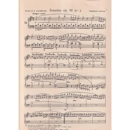 Sonatina - Op.88 N.2  (Edição Antiga)