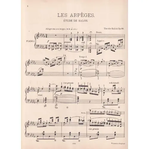 Les Arpeges  - Etude De Concert  (Edição Antiga)