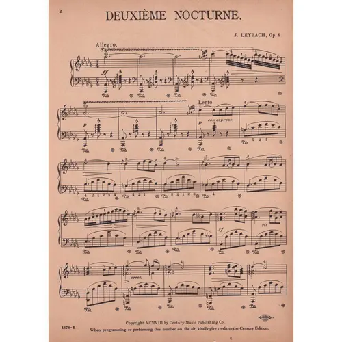 Second Nocturne - Op.4  (Edição Antiga)