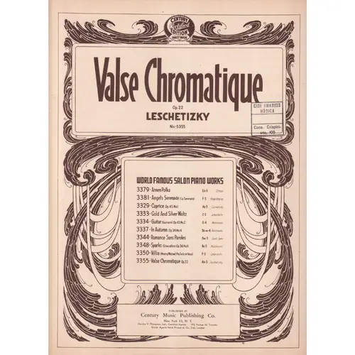Valse Chromatique - Op.22  (Edição Antiga)