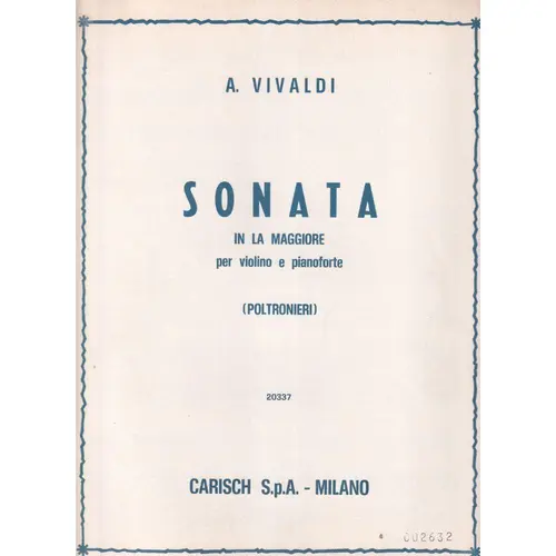 Sonata in La Maggiorer per violino