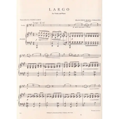 Largo For Violin