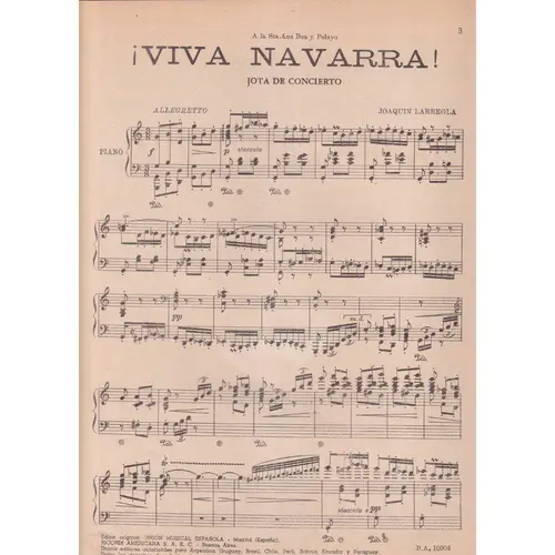 Viva Navarra - Jota De Concierto  (Edição Antiga)