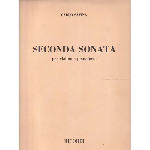 Seconda Sonata Per Violino