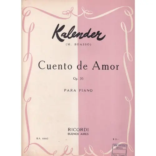 Cuento De Amor - Op.35  (Edição Antiga)
