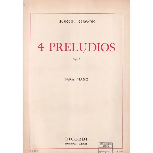 4 Preludios - Op. 3  (Edição Antiga)