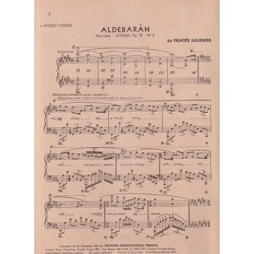 Aldebaran - Op.10 N.2  (Edição Antiga)