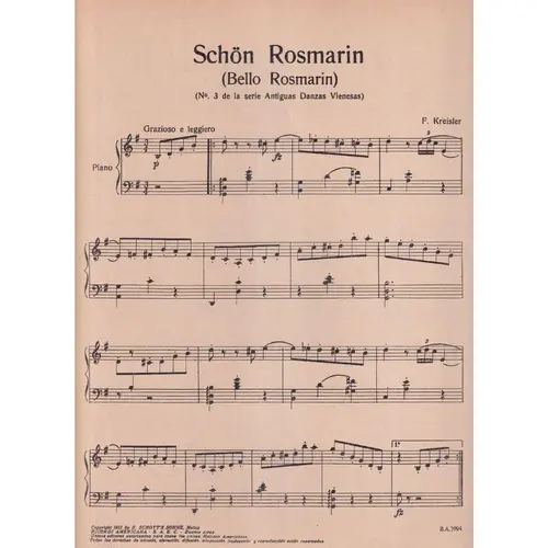Schon Rosmarin (Bello Rosmarin)  (Edição Antiga)
