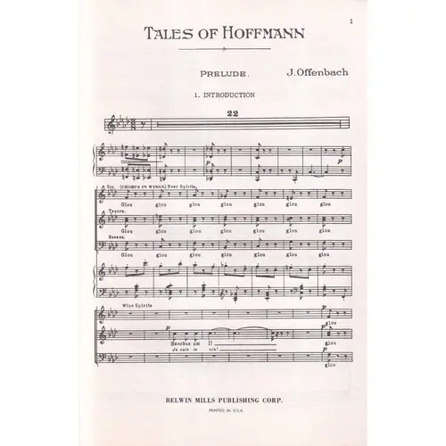 The Tales of Hoffman - chorus score