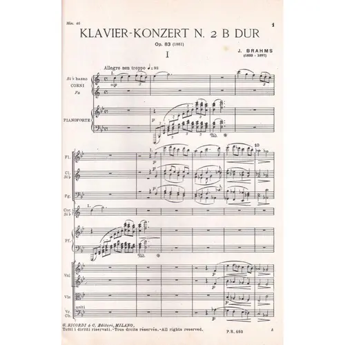 Concerto N.2 In Sib Maj.- Op.83 (partitura de bolso)