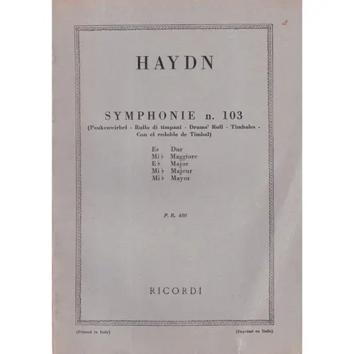 Symphonie N.103 - Es Dur  (partitura de bolso)