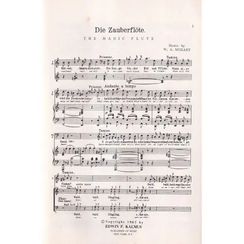 The Magic Flute - chorus score