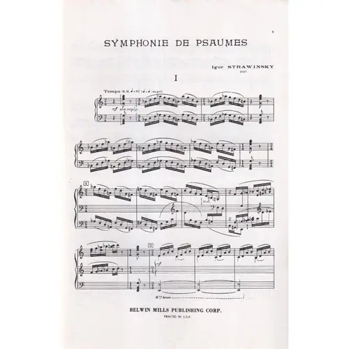 Symphonie de Psaumes for mixed chorus and orchestra