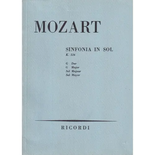 Sinfonia In Sol - Kv 124  (partitura de bolso)