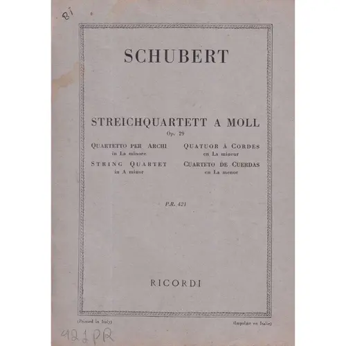 Streichquartett A Moll-Op.29