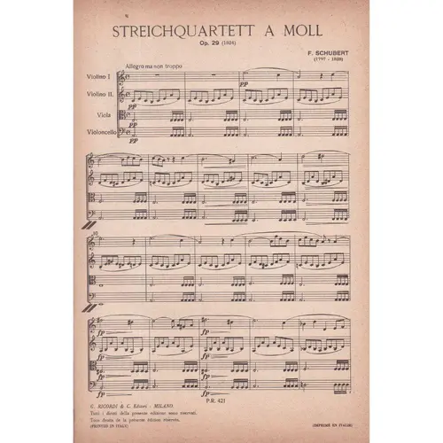 Streichquartett A Moll-Op.29
