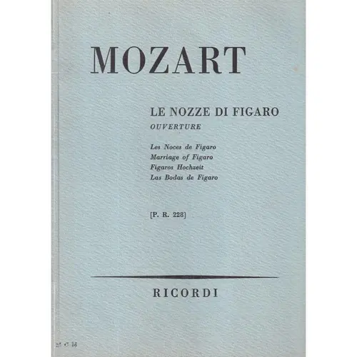 Le Nozze Di Figaro -Ouverture (partitura de bolso)