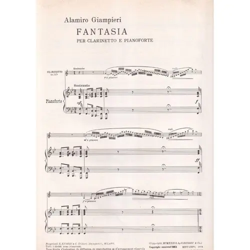 Fantasia Per Clarinetto
