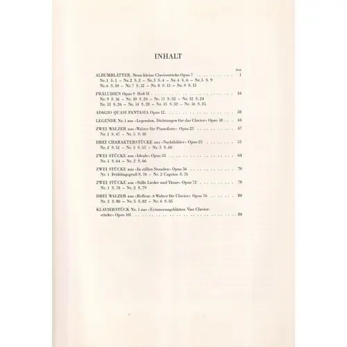Ausgewahlte Klavierwerke