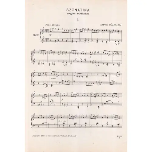 Szonatina - Op.23/D