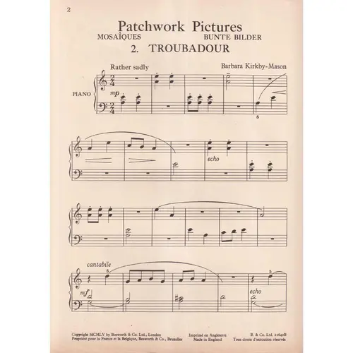 Troubadour - Patchwork Pictures - Vol.2  (Ed. Anti