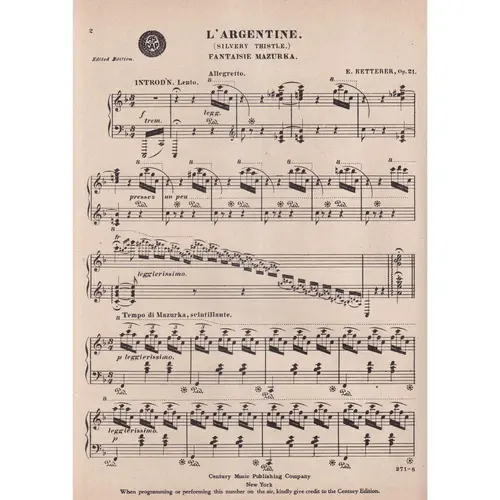L´Argentine - Mazurka  (Edição Antiga)