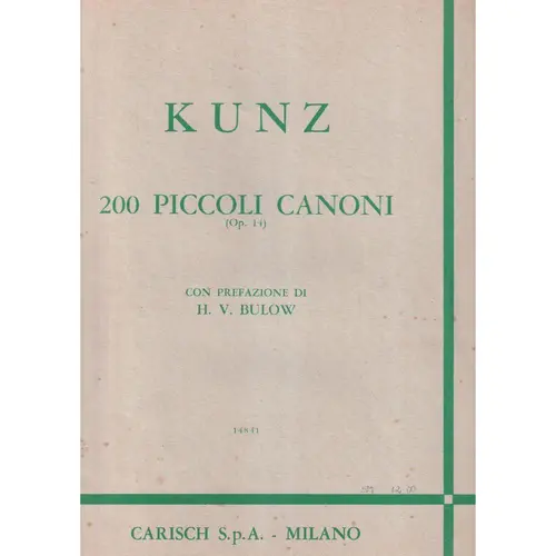200 Piccoli Canono - Op.14  (Edição Antiga)