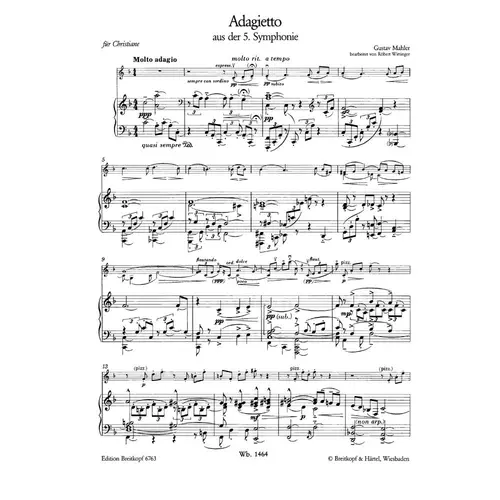 Symphony No. 4 - Finale “Wir geniessen die himmlischen Freuden“ - vocal score