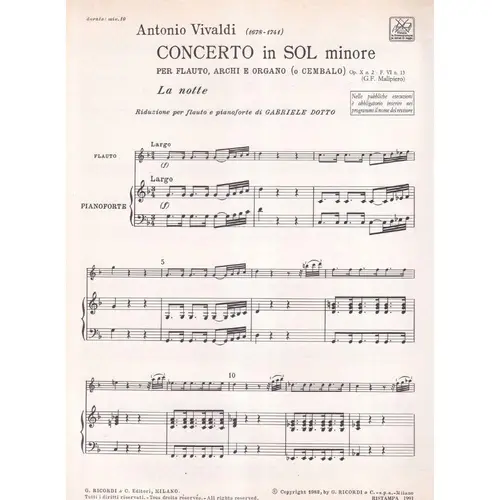 Concerto In Sol Min.- Op.  X.N.2