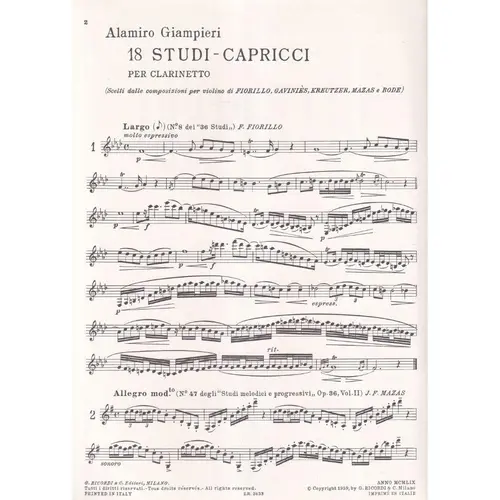 18 Studi-Capricci