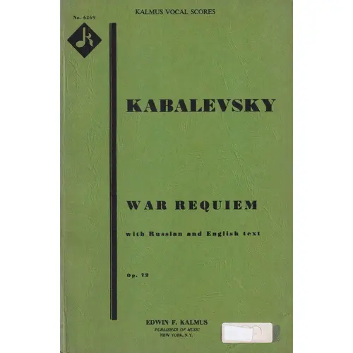 War Requiem  - op. 72 - vocal score