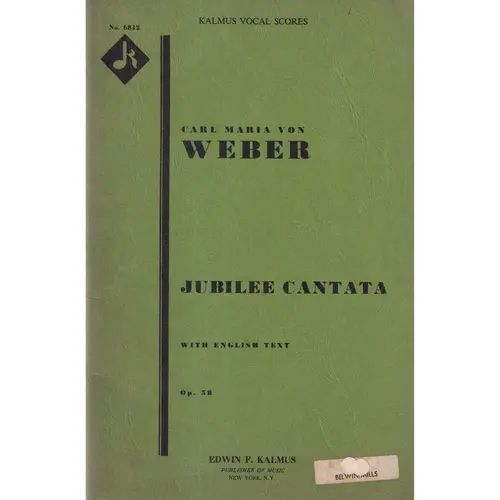 Jubilee Cantata - op. 58 - vocal score