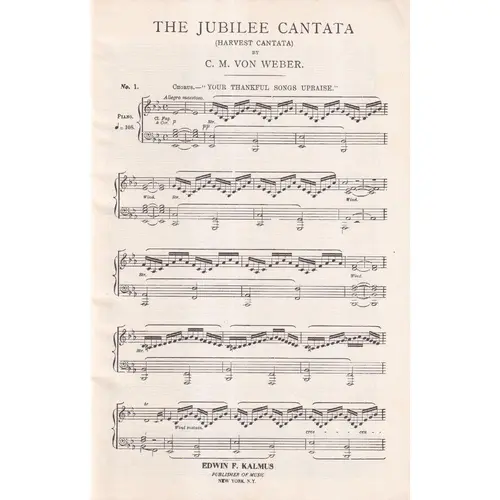 Jubilee Cantata - op. 58 - vocal score