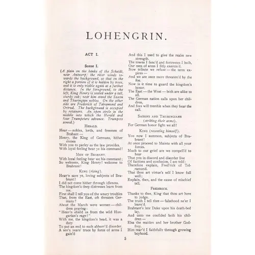 Lohengrin - Libretto