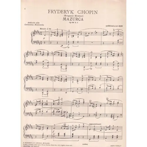 Mazurca Op. 33 N.1