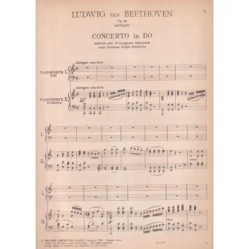 Concerto In Do  - Op. 15