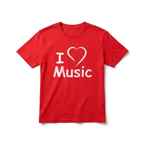 Camiseta Personalizada I Love Music - G