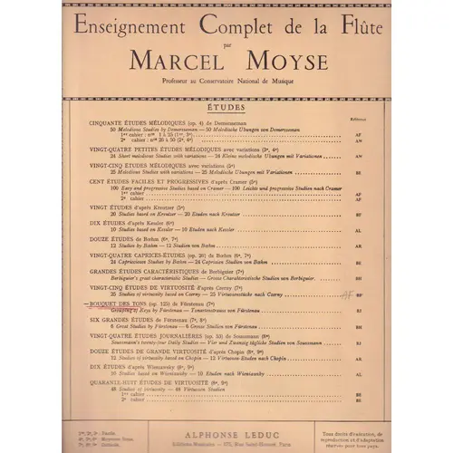 Bouquet des tons - op. 125 para flauta (edição antiga)