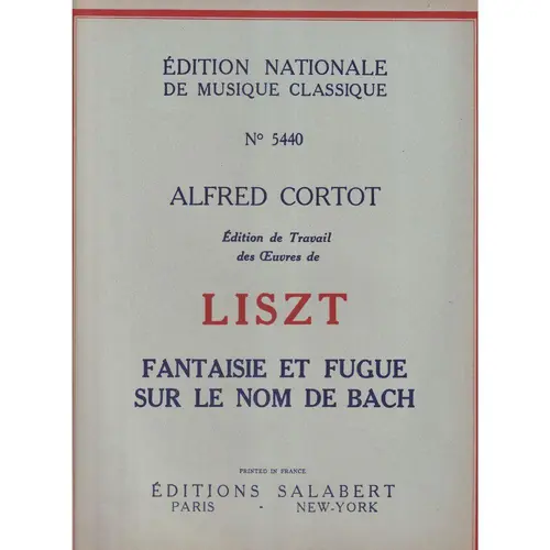 Fantaisie et Fugue sur le nom de Bach para piano (Alfred Cortot)