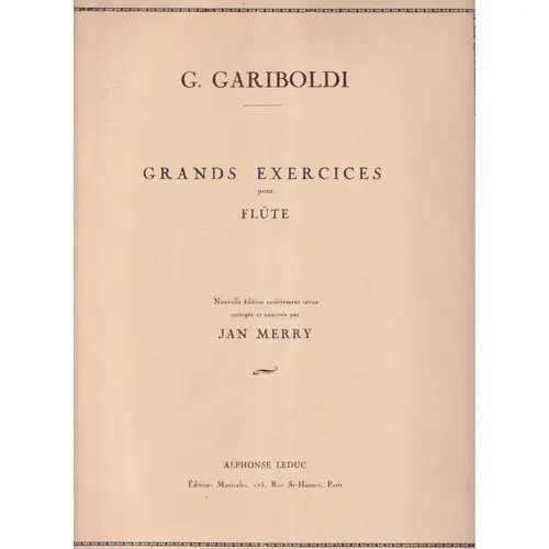 Grands exercices pour flute (edição antiga)