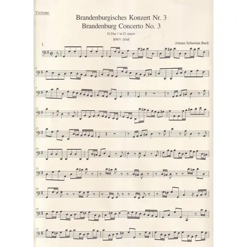 Brandenburg Concerto N.3 BWV 1048 ( parts )