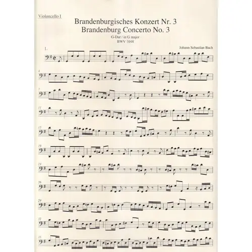 Brandenburg Concerto N.3 BWV 1048 ( parts )