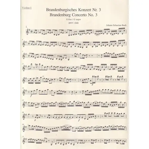 Brandenburg Concerto N.3 BWV 1048 ( parts )